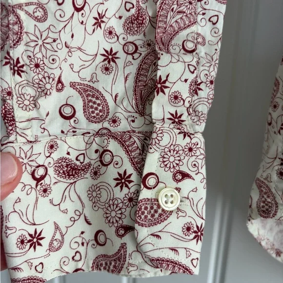 The Shirt by Rochelle Behrens Bandana Print Button Down Blouse Women's Size M - Picture 4 of 8